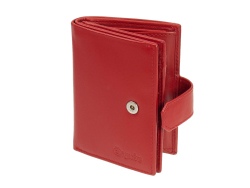 Minigeldbörse Esquire Silk Leder Rot kleines Portemonnaie Geldbeutel Wallet