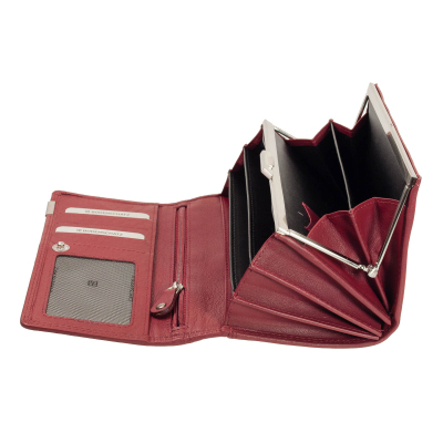 Rot Damen Geldbörse 64,95 Nappa Leder RFID - Bodenschatz Geldbo, Bügel € Kings