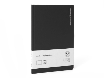 Pininfarina Stone Paper Notizbuch Soft-Touch-Cover 14*21cm Schwarz blanko