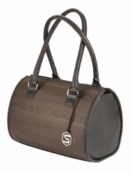 Sebastian Sturm Handtasche Carmen Holz Leder Schwarz...