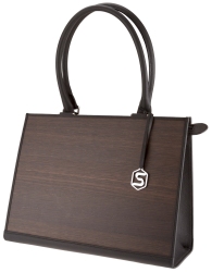 Sebastian Sturm Handtasche Henkeltasche Ruby Holz Leder...