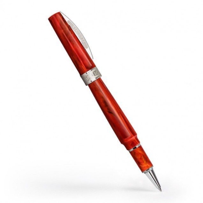 Visconti Tintenroller Mirage mit Kappe Coral Rot Rollerball Acryl Brass