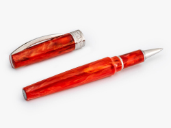 Visconti Tintenroller Mirage mit Kappe Coral Rot Rollerball Acryl Brass