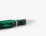 Grüner Visconti Tintenroller Mirage mit Kappe Emerald Rollerball Acryl Brass