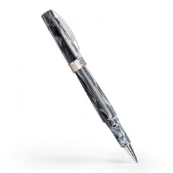 Visconti Tintenroller Mirage mit Kappe Horn Grau Rollerball Acryl Brass