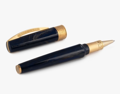 Visconti Tintenroller Blau Mirage Mythos mit Kappe Zeus blue Rollerball