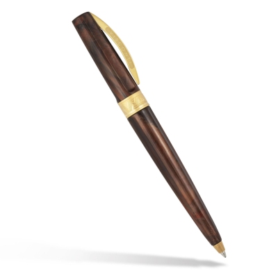 Appollo Brown Visconti Mirage Mythos Kugelschreiber Ballpoint Acryl Gold Matt