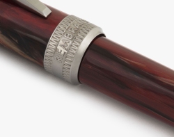 Tintenroller mit Kappe Visconti Rembrandt-S Bordeaux Rollerball Acryl Brass